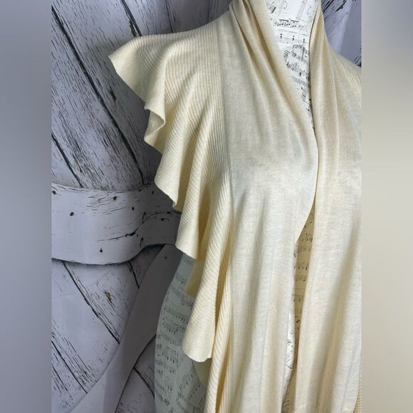 Magaschoni Ruffled Scarf Silk Blend Cream - Picture 3 of 5